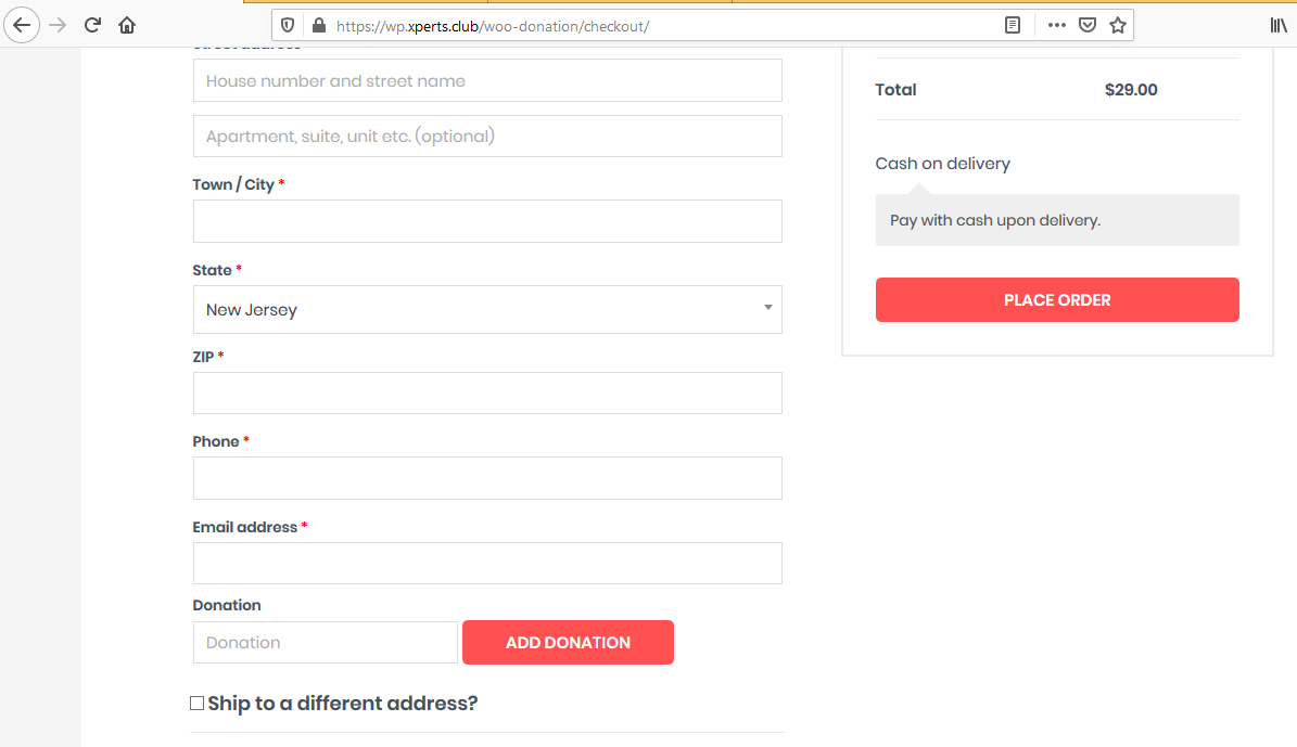 Ultimate WooCommerce Tip or Donation Customer Checkout View